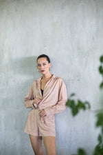 Vanilla Shanti Linen Set with Shorts