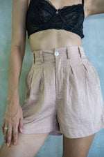 Vanilla Shanti Linen Set with Shorts